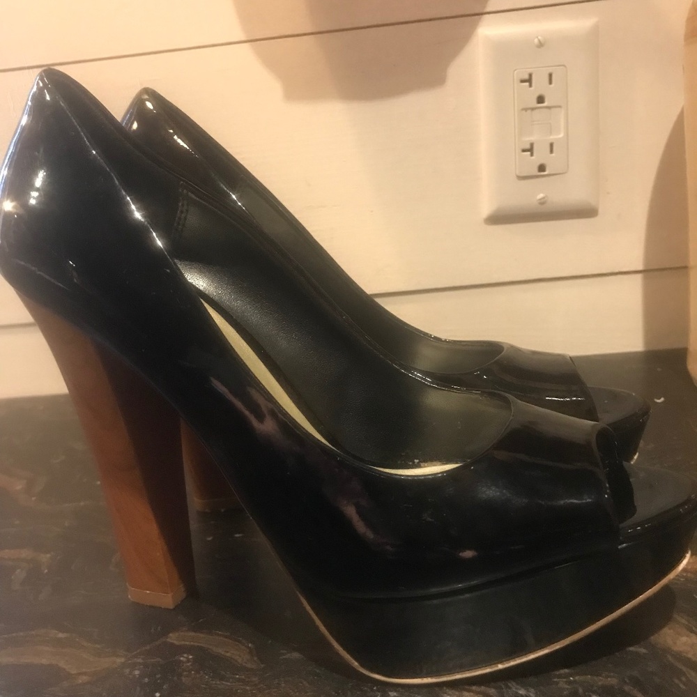 City streets open toe heels